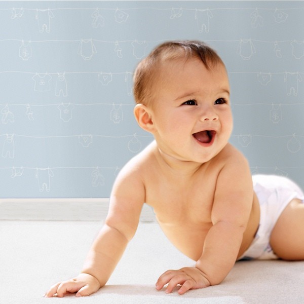 Decoració de parets amb paper pintat per a nadons