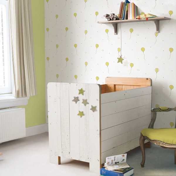 Paper pintat per a nadons globus verd infantil