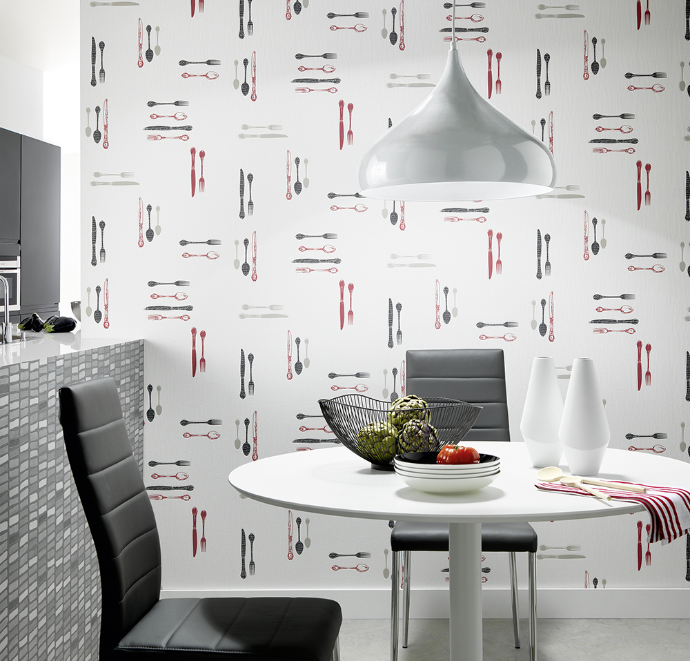 Paper pintat cuina, disseny coberts