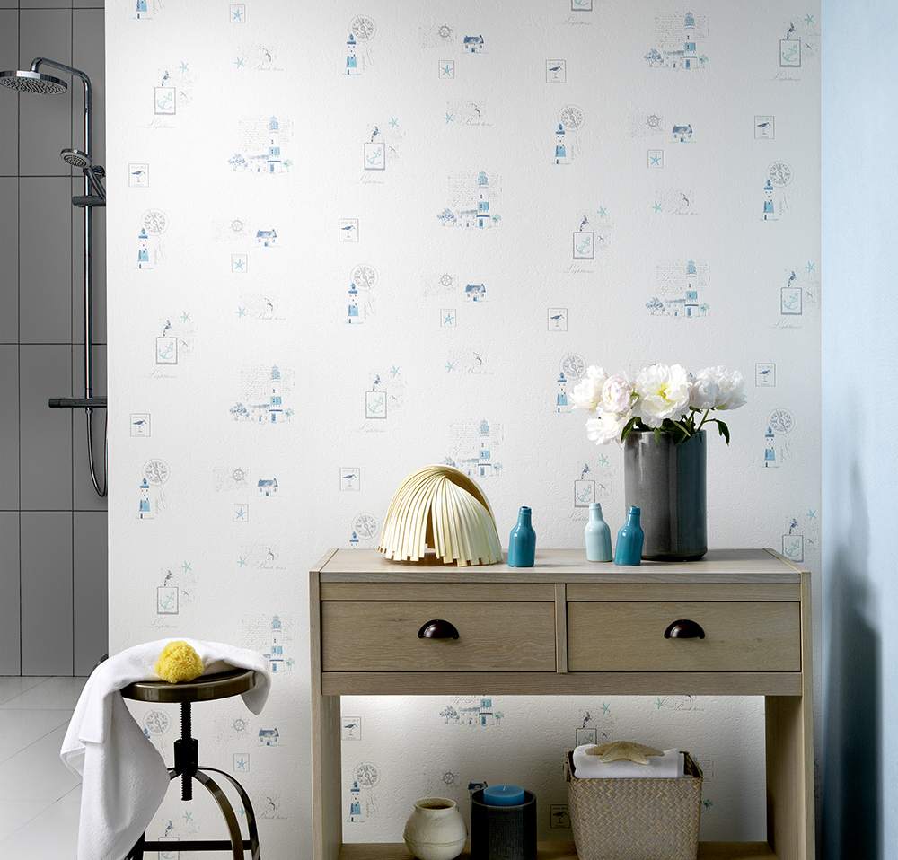 Paper pintat À la maison motius mariners