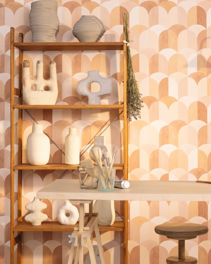 paper pintat geomètric arcs minerals